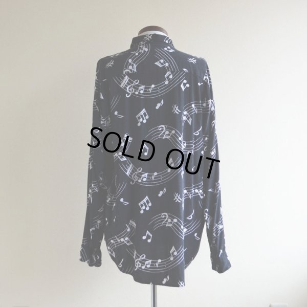 画像3: 1990s 音符柄レーヨンシャツ  表記L