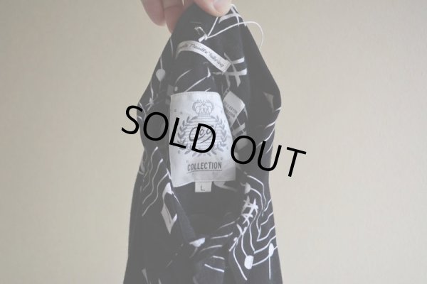 画像5: 1990s 音符柄レーヨンシャツ  表記L