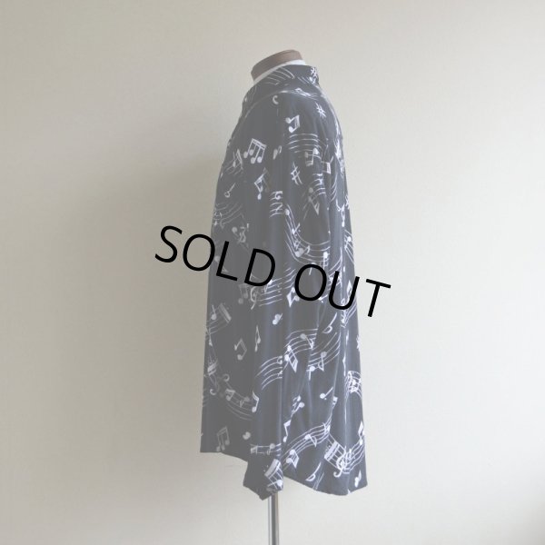 画像4: 1990s 音符柄レーヨンシャツ  表記L