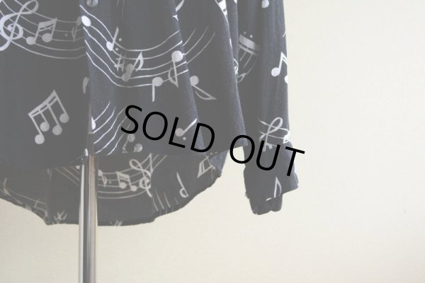 画像9: 1990s 音符柄レーヨンシャツ  表記L