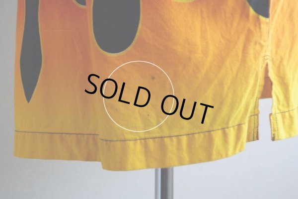 画像11: DAVID CAREY ファイヤーパターン 半袖シャツ  COTTON×RAYON  表記L