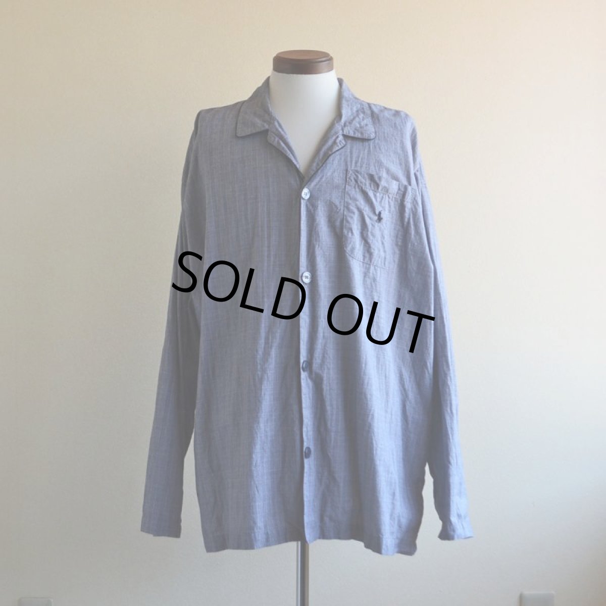 画像1: Polo by RalphLauren パジャマシャツ　 表記L/XL  (1)