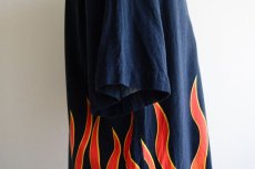 画像10: DAVID CAREY ファイヤーパターン 半袖シャツ　 COTTON×RAYON　 表記L  (10)