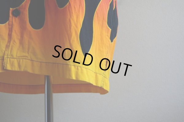 画像9: DAVID CAREY ファイヤーパターン 半袖シャツ  COTTON×RAYON  表記L