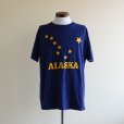 画像1: 1980s ALASKA 州旗プリントTシャツ　<br>表記L<br> (1)