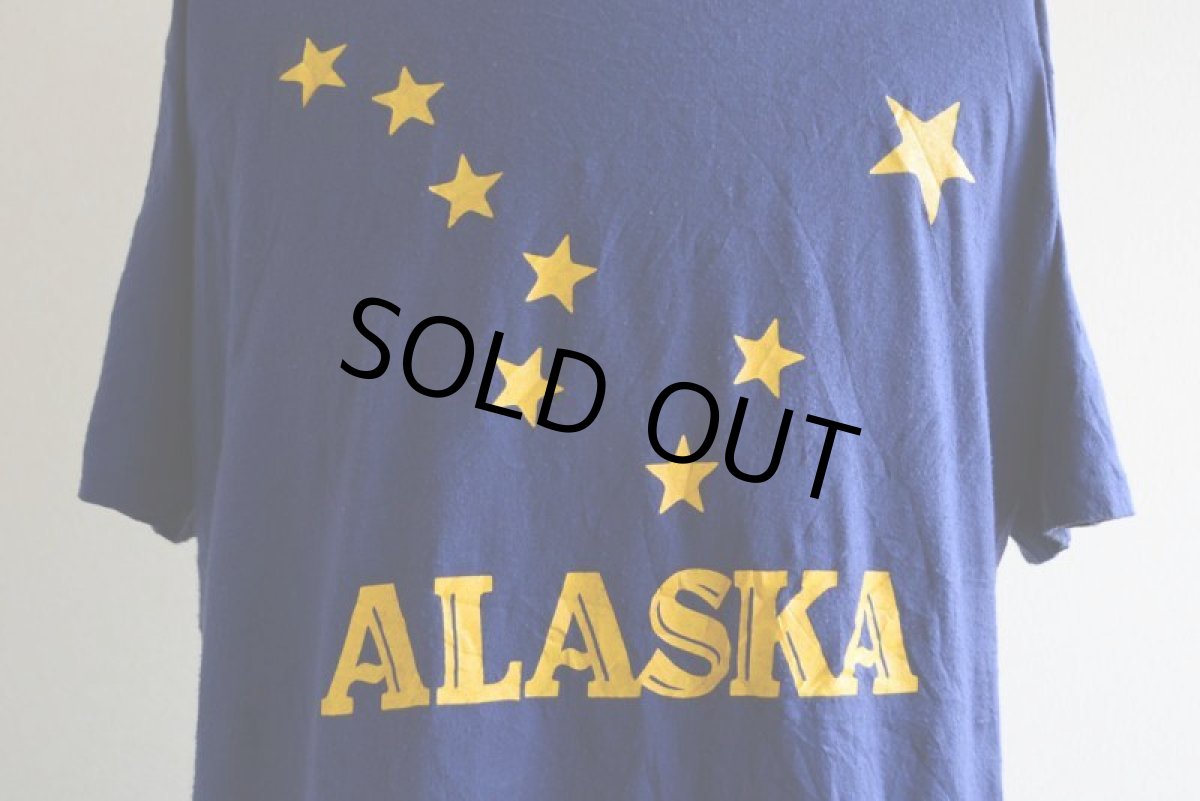 画像8: 1980s ALASKA 州旗プリントTシャツ　 表記L  (8)