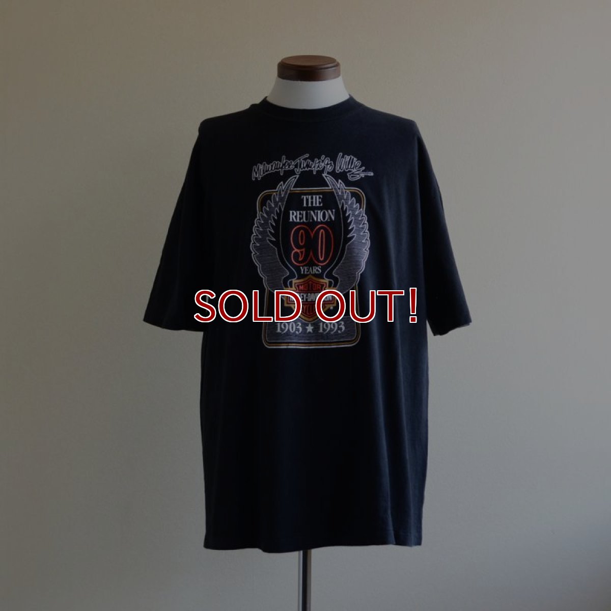 画像1: 1990s HARLEY-DAVIDSON 90周年アニバーサリーTシャツ　 表記XL  (1)