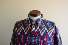 画像6: 1990s TOMMY HILFIGER 総柄 半袖シャツ　 表記L  (6)
