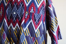 画像8: 1990s TOMMY HILFIGER 総柄 半袖シャツ　 表記L  (8)