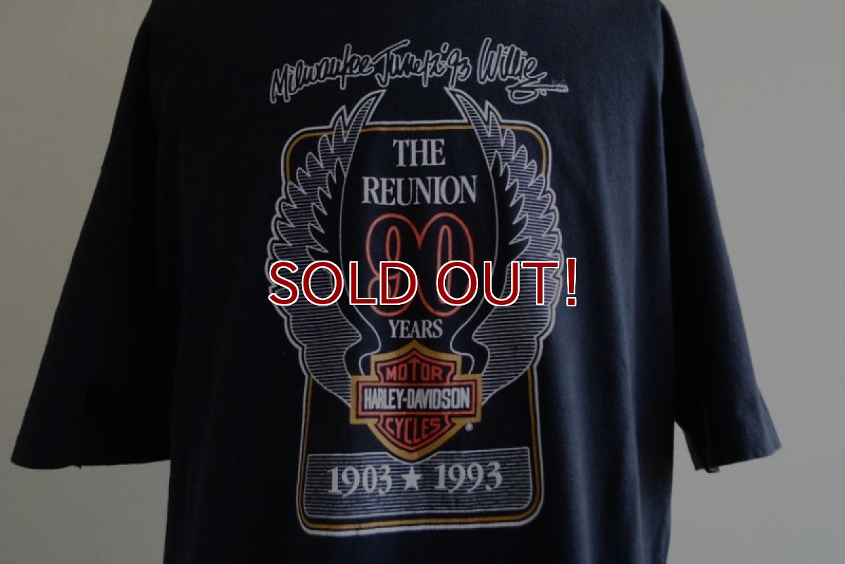画像7: 1990s HARLEY-DAVIDSON 90周年アニバーサリーTシャツ　 表記XL  (7)