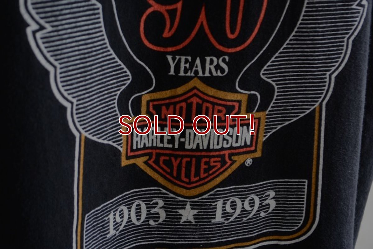 画像12: 1990s HARLEY-DAVIDSON 90周年アニバーサリーTシャツ　 表記XL  (12)