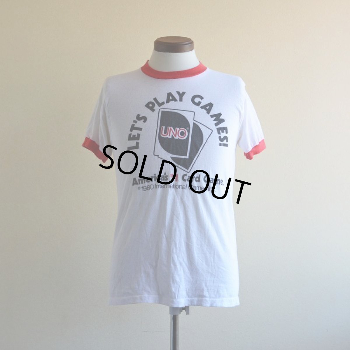画像1: 1980s UNO リンガーTシャツ　 SCREEN STARS　 表記M  (1)