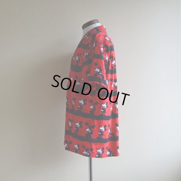 画像4: Mickey Mouse 半袖コットンシャツ　 実寸M 