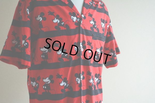 画像9: Mickey Mouse 半袖コットンシャツ　 実寸M 