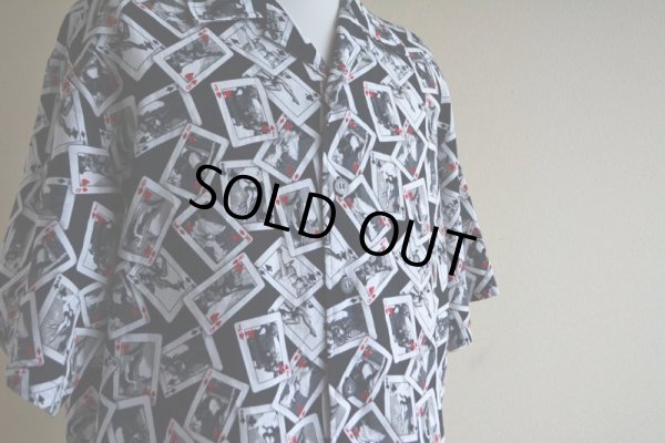 画像10: C-TWO セクシートランプ柄 ポリエステルシャツ　 表記L 