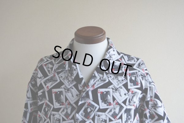 画像6: C-TWO セクシートランプ柄 ポリエステルシャツ　 表記L 