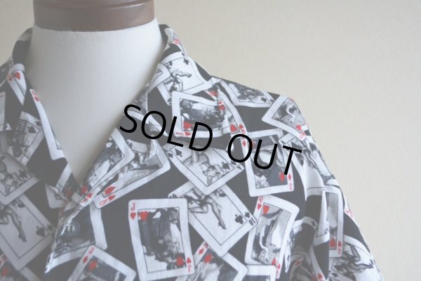 画像7: C-TWO セクシートランプ柄 ポリエステルシャツ　 表記L 