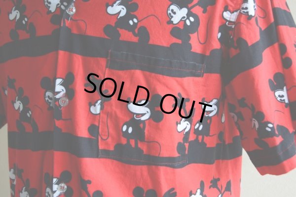 画像7: Mickey Mouse 半袖コットンシャツ　 実寸M 