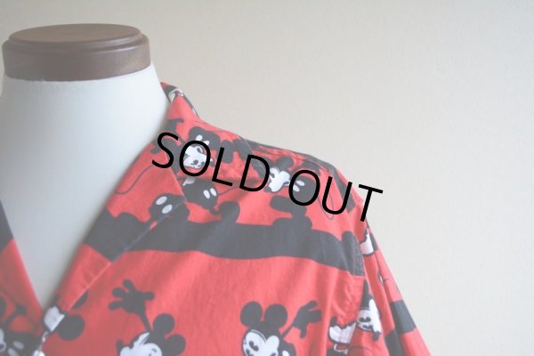 画像6: Mickey Mouse 半袖コットンシャツ　 実寸M 