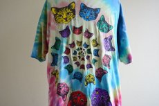 画像7: 猫タイダイTシャツ　 表記XL  (7)