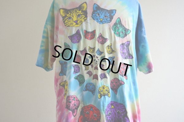 画像7: 猫タイダイTシャツ  表記XL