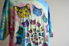 画像11: 猫タイダイTシャツ　 表記XL  (11)