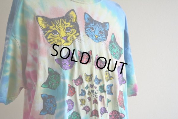 画像11: 猫タイダイTシャツ  表記XL