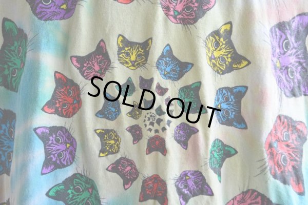 画像8: 猫タイダイTシャツ  表記XL