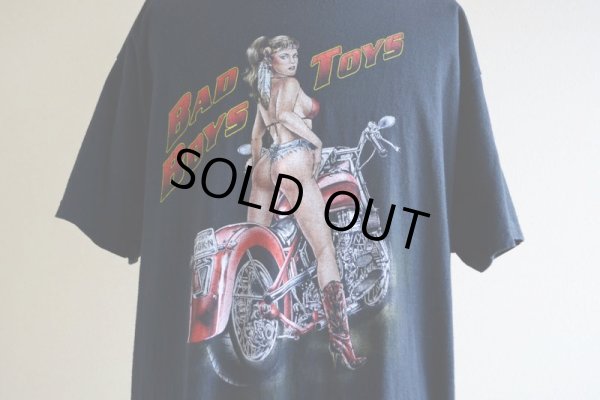 画像7: 1990s〜 BAD BOYS TOYS モーターサイクルTシャツ　 セクシープリント　 表記XL 