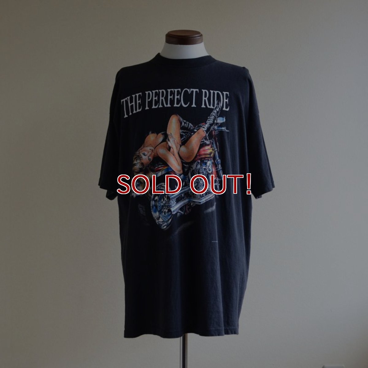 画像1: 1990s DAVE'S CUSTOM CYCLE  モーターサイクルTシャツ　 セクシープリント　 表記XL  (1)