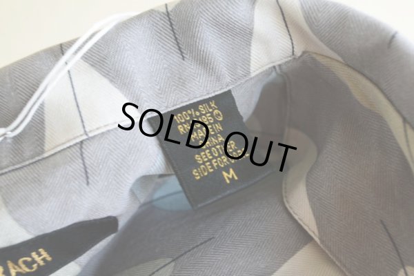 画像15: BACHRACH 総柄シルクシャツ　 ヘリンボーン　 表記M 