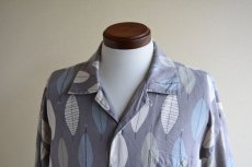 画像6: BACHRACH 総柄シルクシャツ　 ヘリンボーン　 表記M  (6)
