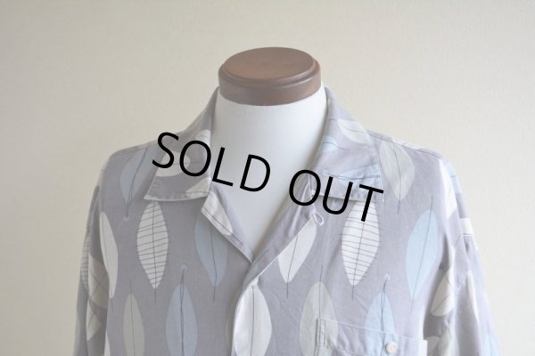 画像6: BACHRACH 総柄シルクシャツ　 ヘリンボーン　 表記M 