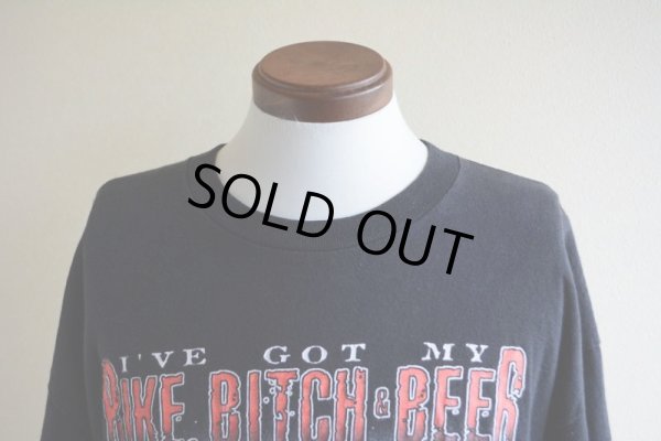 画像6: 1990s〜 I'VE GOT MY BIKE,BITCH&BEER モーターサイクルTシャツ　 セクシープリント　 表記XL 