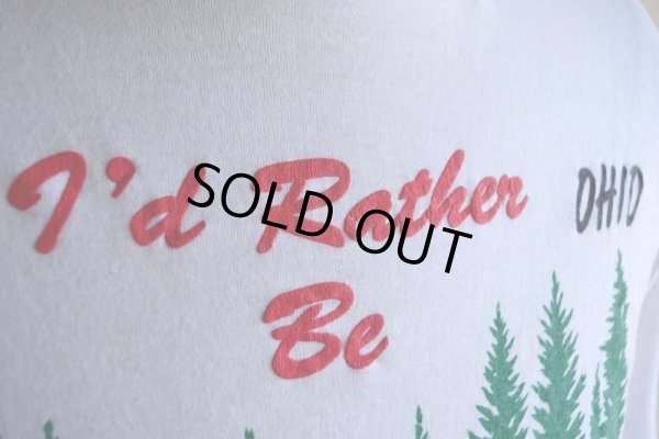 画像8: 1980s I'd Rather Be Fishing Tシャツ  表記L