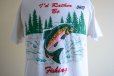 画像7: 1980s I'ｄ Rather Be Fishing Tシャツ　 表記L 