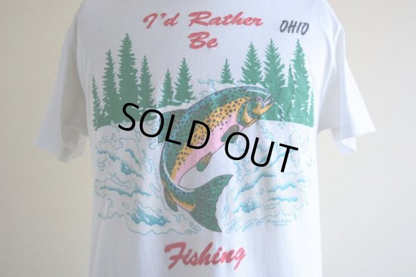 画像7: 1980s I'd Rather Be Fishing Tシャツ  表記L