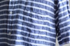 画像8: J.CREW 半袖リネンボーダーシャツ　 表記L  (8)