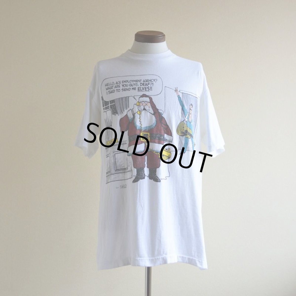 画像1: 1990s ELVIS パロディTシャツ　 表記L  (1)