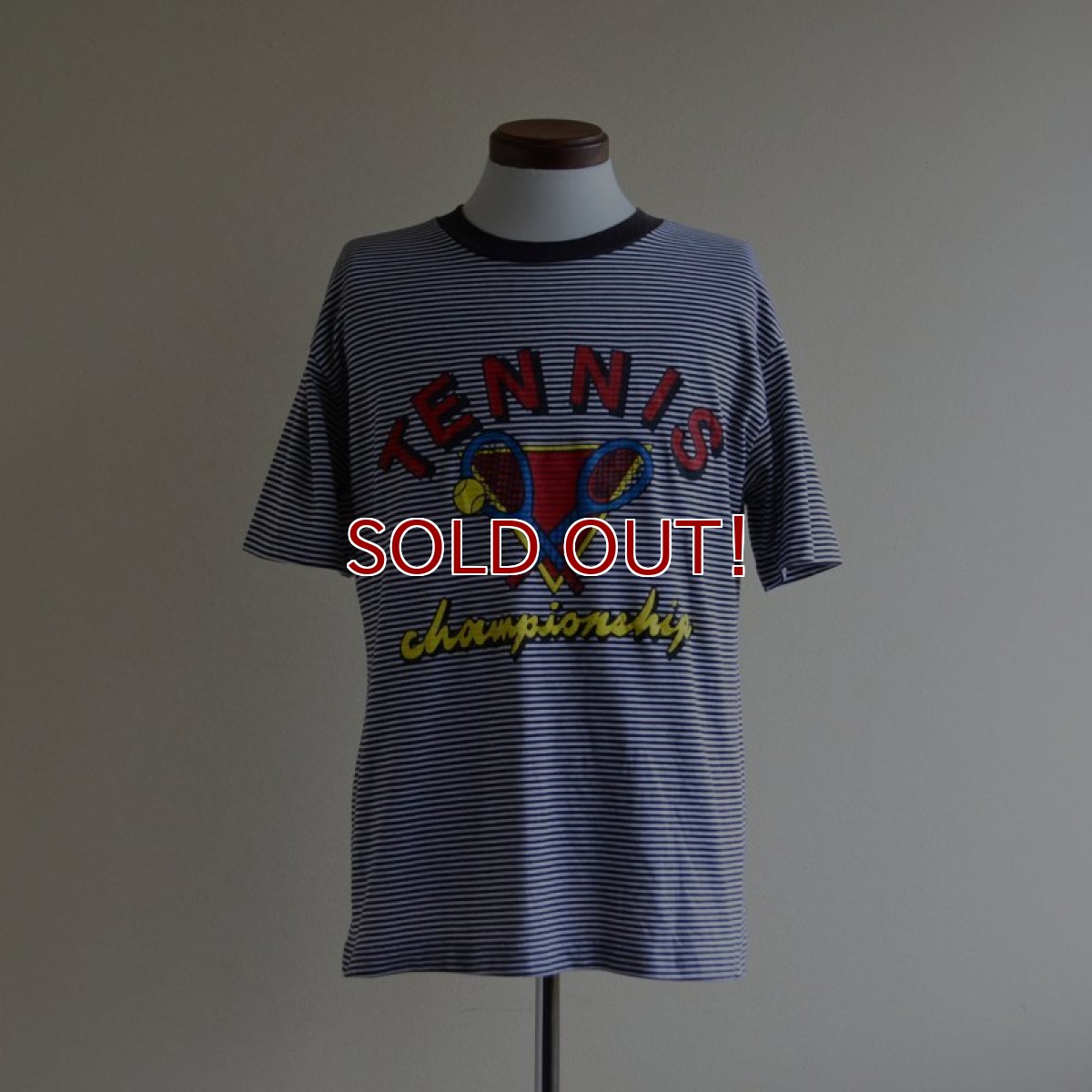 画像1: 1990s TENNIS ボーダーTシャツ　 表記L  (1)