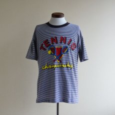 画像1: 1990s TENNIS ボーダーTシャツ　 表記L  (1)