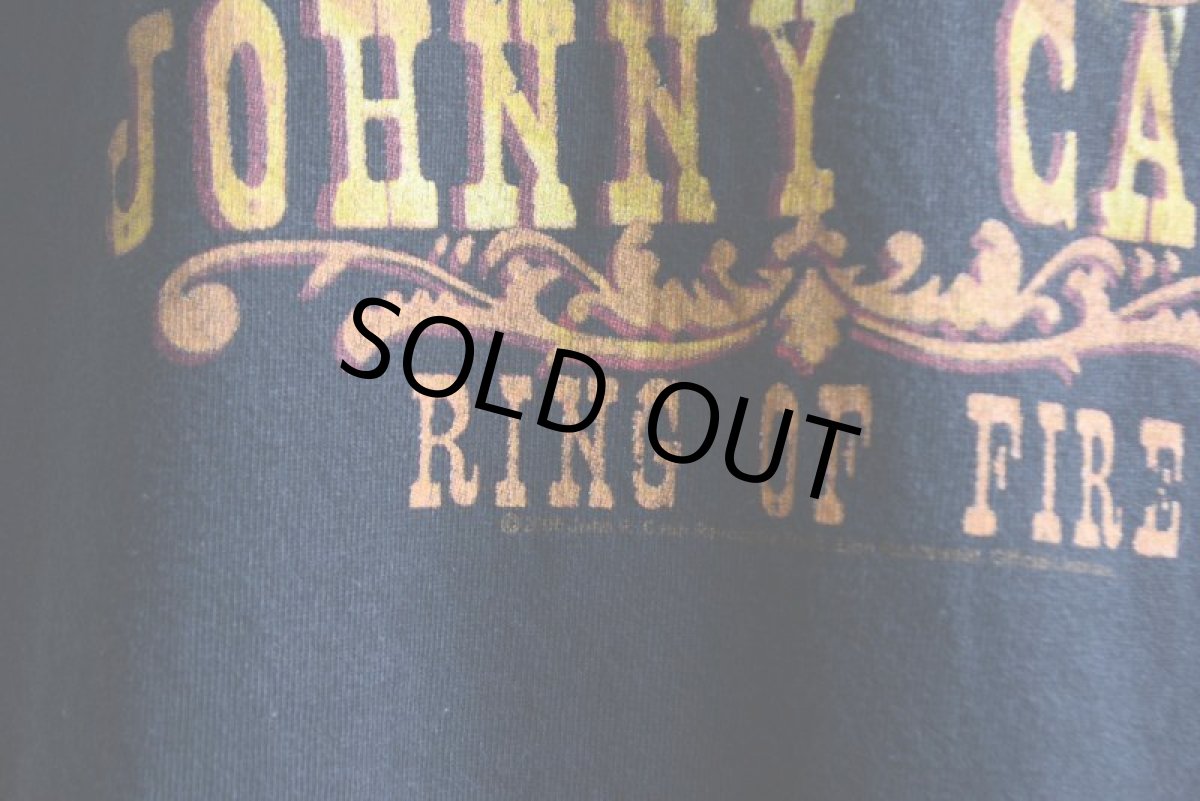 画像10: 2000s JOHNNY CASH RING OF FIRE Tシャツ　 表記L  (10)
