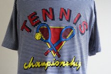 画像8: 1990s TENNIS ボーダーTシャツ　 表記L  (8)