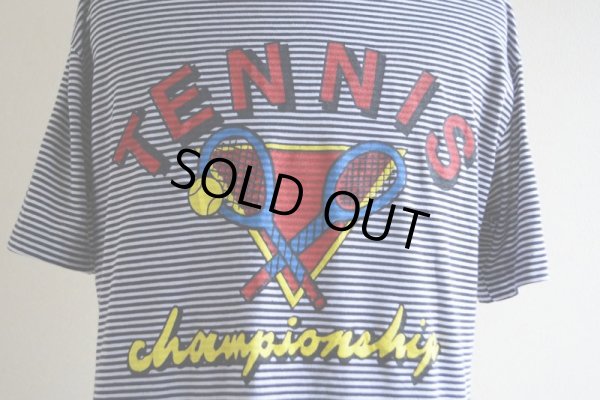 画像8: 1990s TENNIS ボーダーTシャツ　 表記L 