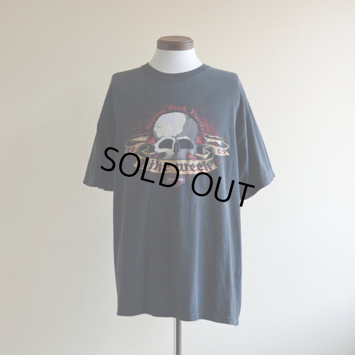 画像1: 2000s HARLEY-DAVIDSON DAYTONA BIKE WEEK スカルプリントTシャツ　 表記L  (1)