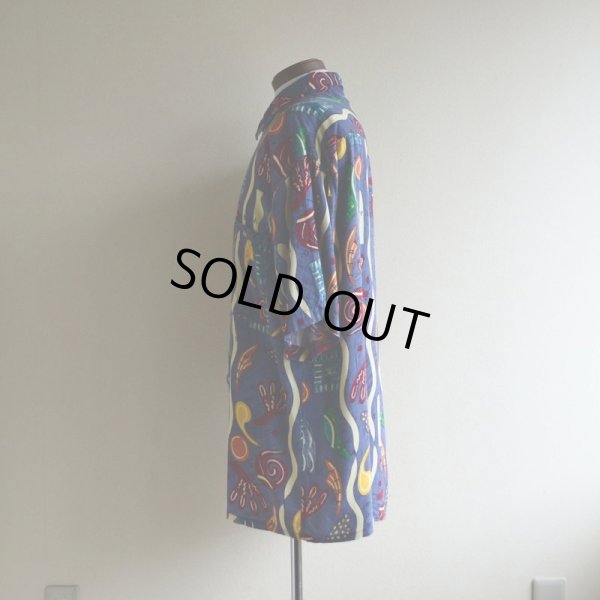 画像4: Pierre Cardin 総柄レーヨンシャツ  表記XL