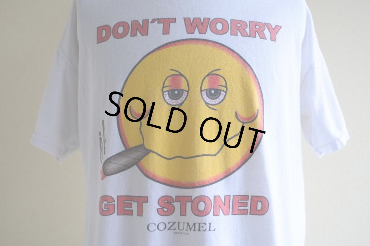 画像6: 1990s〜 DON’T WORRY GET STONED スマイルTシャツ　 実寸L  (6)