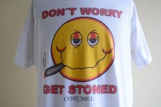 画像6: 1990s〜 DON’T WORRY GET STONED スマイルTシャツ　 実寸L  (6)