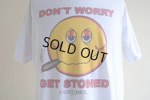 画像6: 1990s〜 DON’T WORRY GET STONED スマイルTシャツ  実寸L