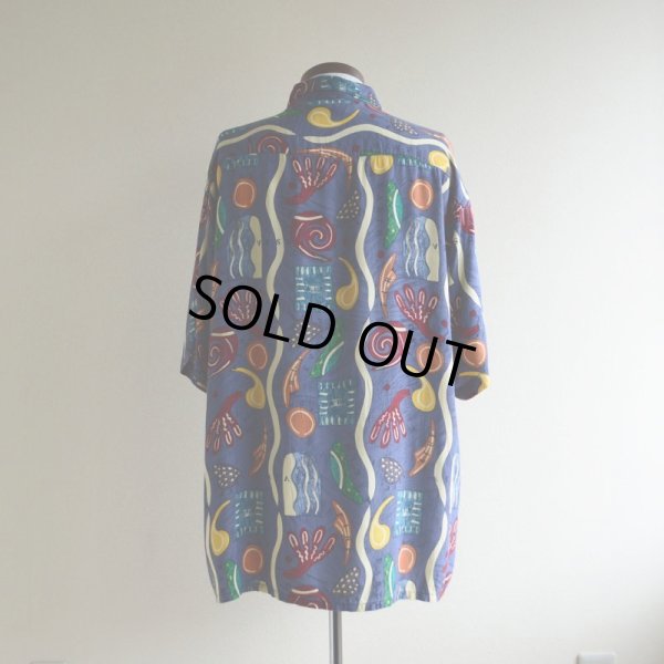 画像3: Pierre Cardin 総柄レーヨンシャツ  表記XL